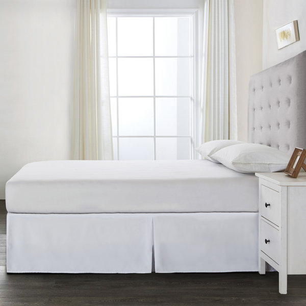 Fresh Ideas Bed Maker's Adjustable Bed WrapAround Tailored 15" Bed Skirt & Reviews Wayfair